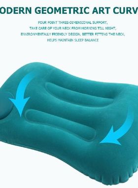 Air Inflatable Neck Pillow Press Type Travel Pillow