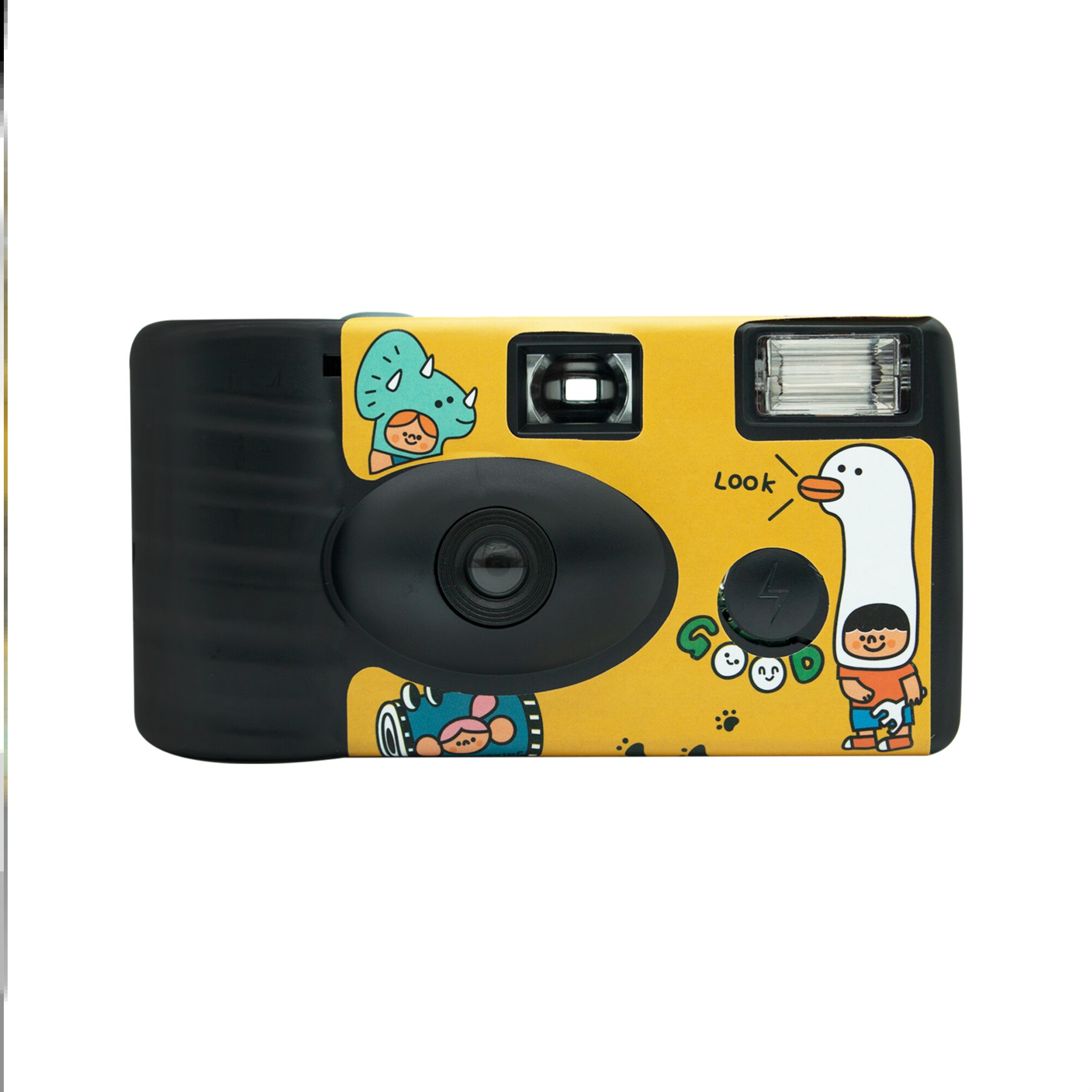 무료 배송 일본 일러스트레이션 KODAK 일회용 필름 카메라 플래시가 있는 흑백 컬러 필름 바보 기계 개발