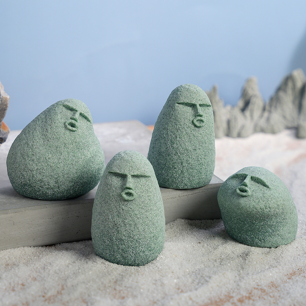 鱼缸造景摆件人偶青砂石微景观造景流水鱼缸摆件盆景创意个性工艺