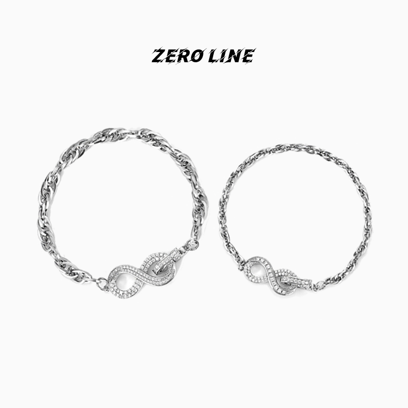 zeroline镶钻莫比乌斯环手链女款轻奢小众高级感情侣手链生日礼物