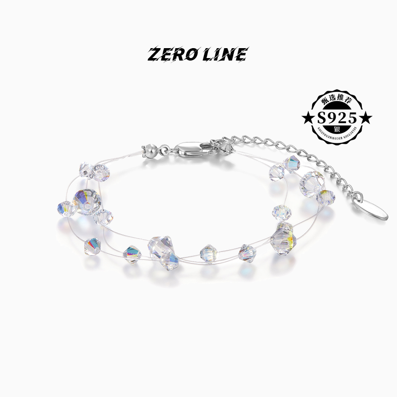 zeroline幻彩琉璃手链女纯银