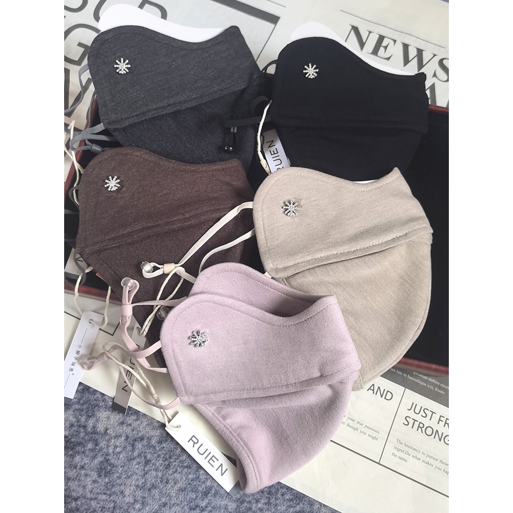 高颜值鱼骨立体保暖口罩秋冬季女大脸加厚遮脸防风防冻骑行脸面罩