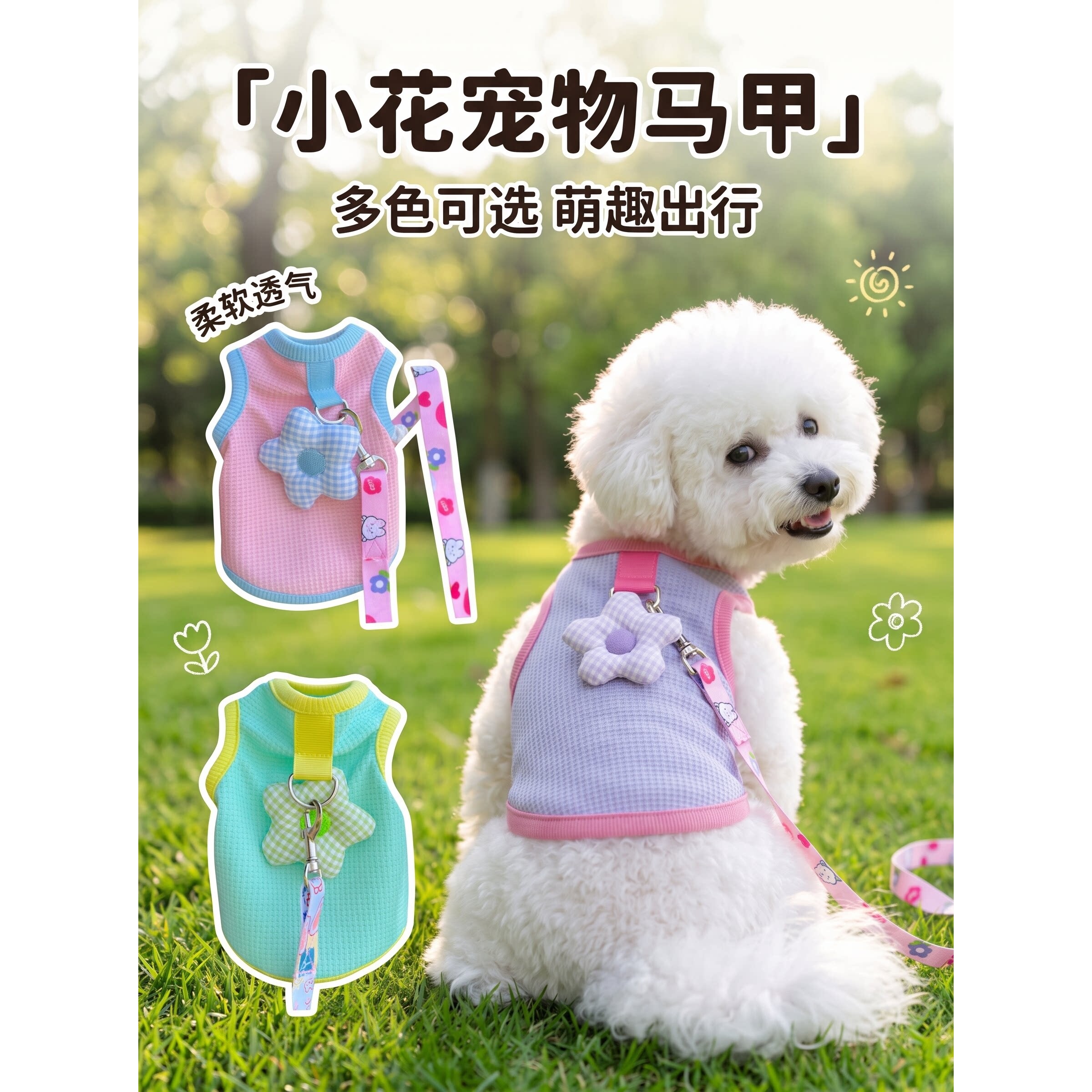 狗狗猫咪衣服小型犬宠物春秋季背心比熊雪纳瑞泰迪幼犬防掉毛薄款