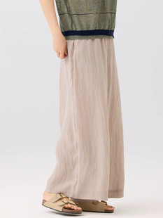 百搭女裤 斯琴2025春专柜正松紧腰休闲裤 时尚 长裤 BECK01425 阔腿裤