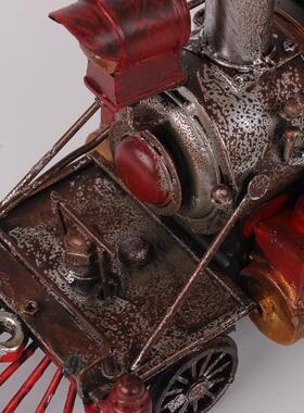 仿古创意个性火车头模型 铁皮车模型 创意礼品 特大号火车金属品