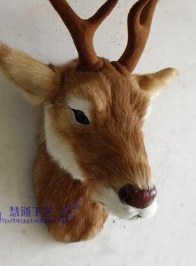 仿真鹿头壁挂壁饰欧式家居创意墙饰挂饰别墅酒吧墙面装饰品