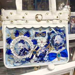 痛板订制原神芙宁娜成品痛包斜跨包吧唧托谷子单肩包已扎好二次元