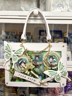 【成品痛包】原神温迪痛包痛板蝴蝶结斜跨包徽章谷美大容量单肩包