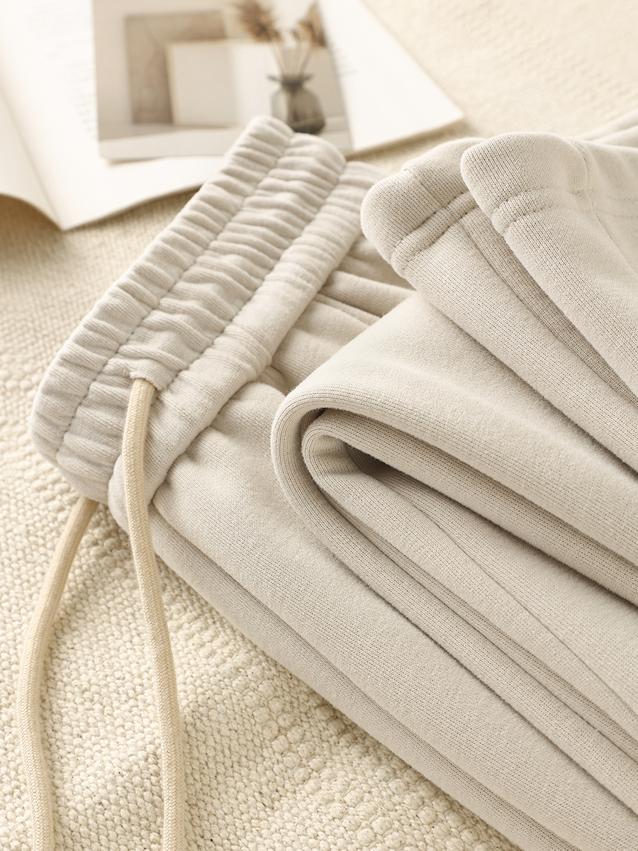 梦中情裤！奶茶灰高腰窄版香蕉裤女秋冬2024新款显瘦加绒休闲长裤