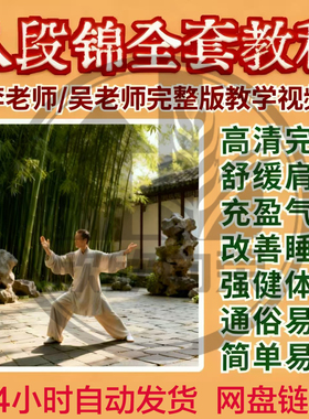 八段锦教学视频大全零基础入门精通李老师太极道家武当混元桩教程