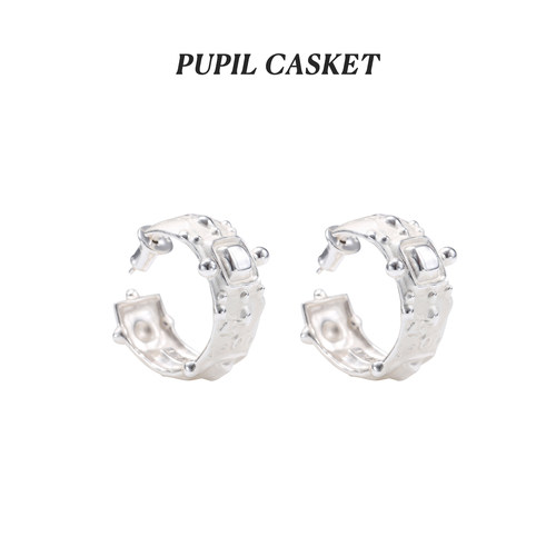 pupilcasket高级感耳环立体圈环