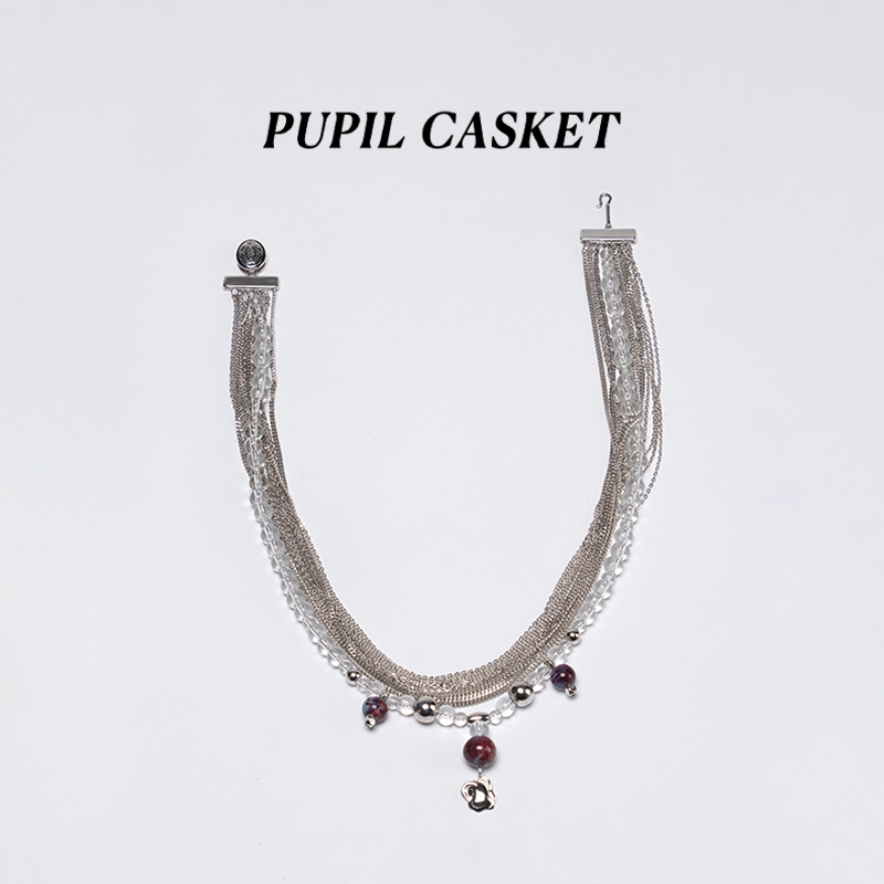 PUPILCASKET纯银多层次细闪项链
