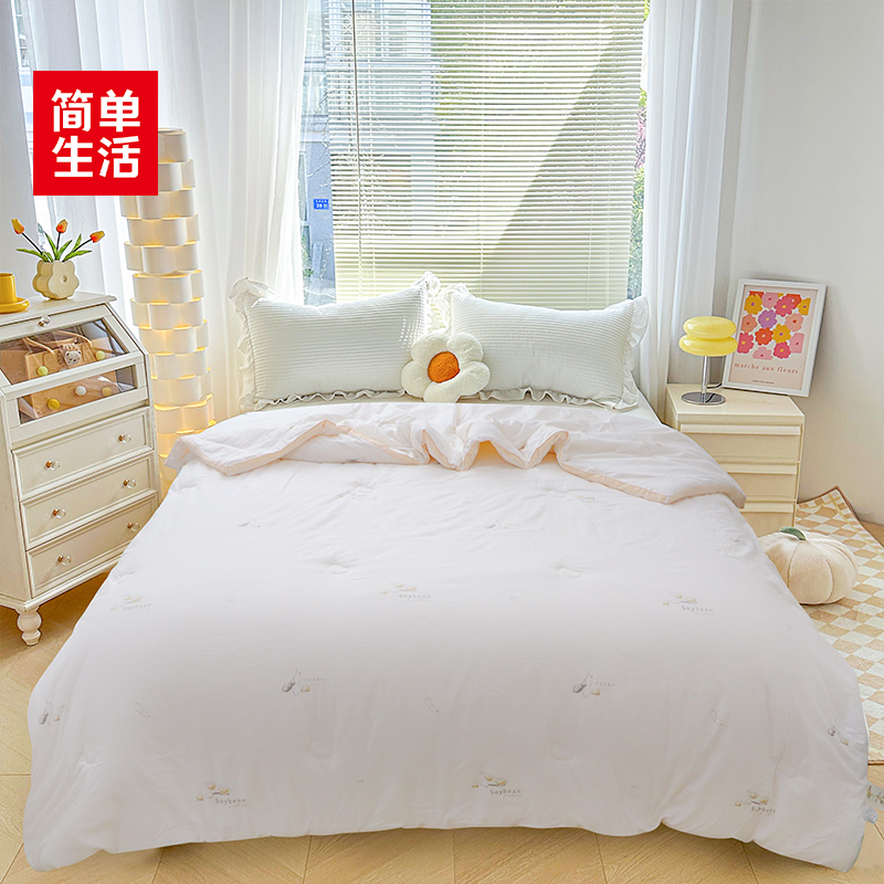 简单生活床上用品 超柔大豆四季被4041