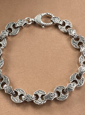 新款唐草纹龙虾扣手环手链复古工