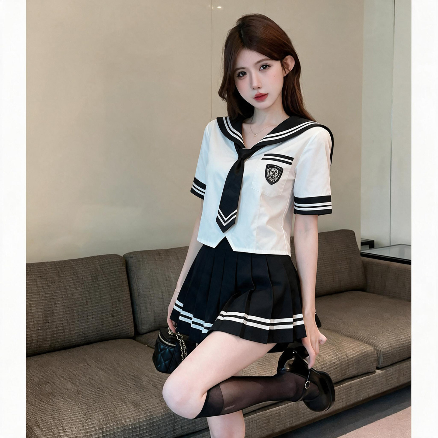 沐足技师工作服女装高端气质显瘦套装按摩足道工装两件套足疗足浴