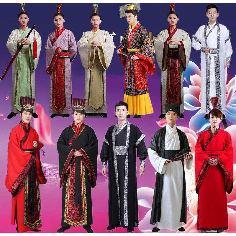 古代汉服孔子演出服影视剧用古装服饰春秋战国风格汉服舞台表演服