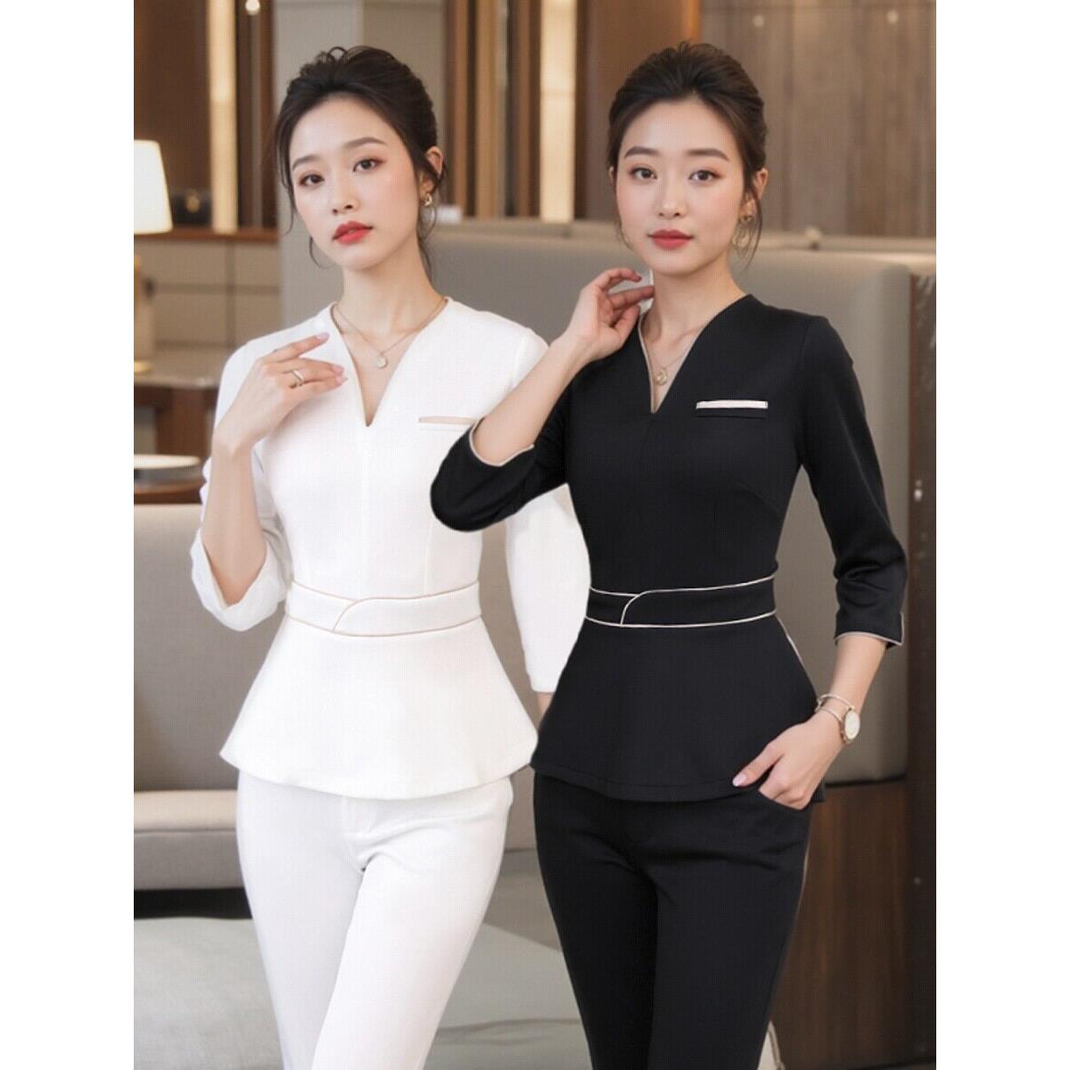 高端工作服女足浴工衣采耳店产康师养生艾灸冬季美容师服加厚套装