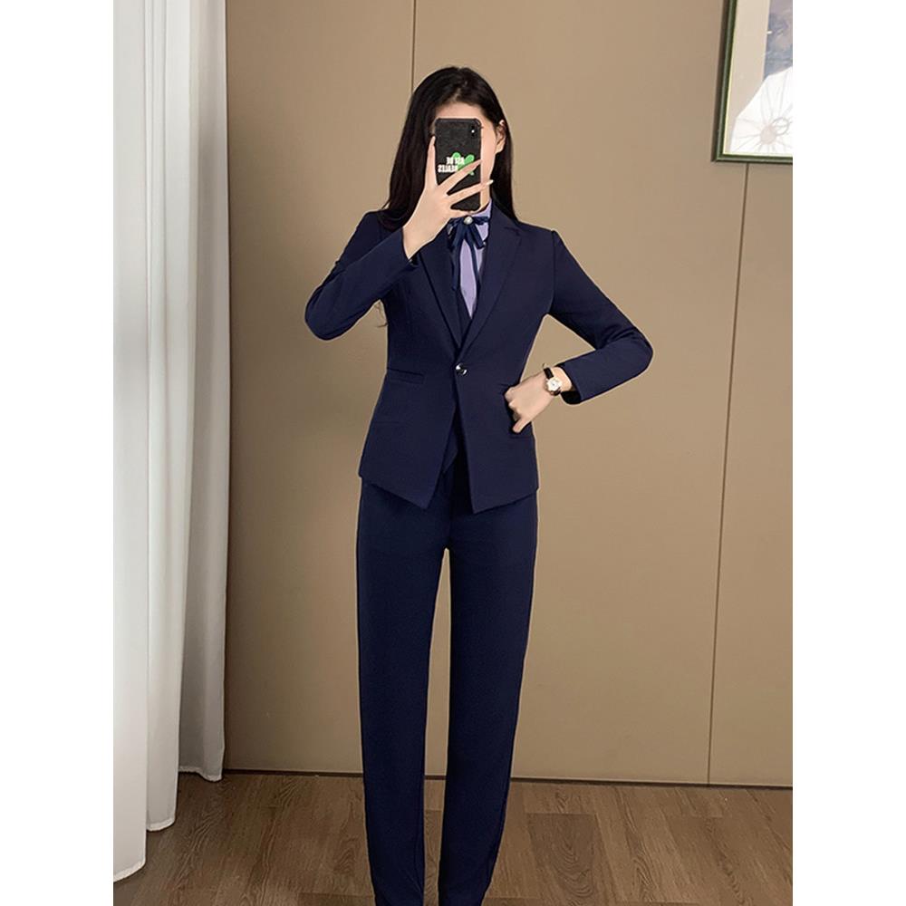 职业西装套装女春秋正装经理教师售楼部工装酒店前台收银员工作服