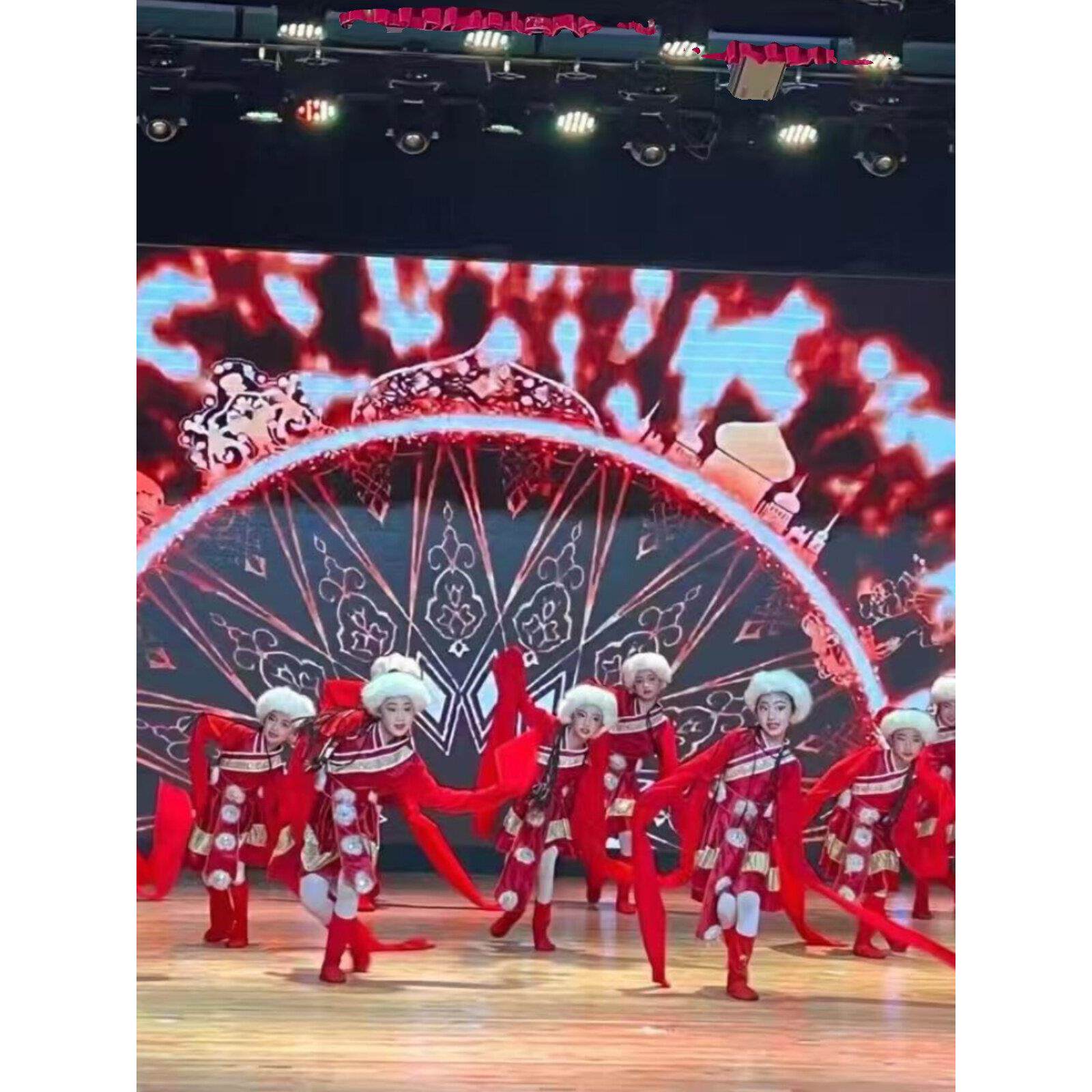 露露老师原创快乐的小卓玛喜庆舞蹈服装原版藏族舞蹈演出服全套