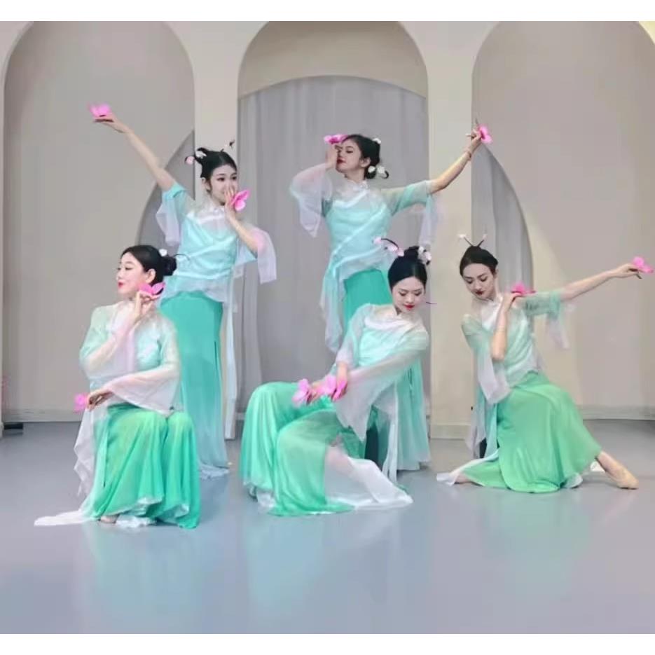 西子湖初妆古典舞上春山雨巷佳人表演服咏荷舞蹈服茉莉花开演出服