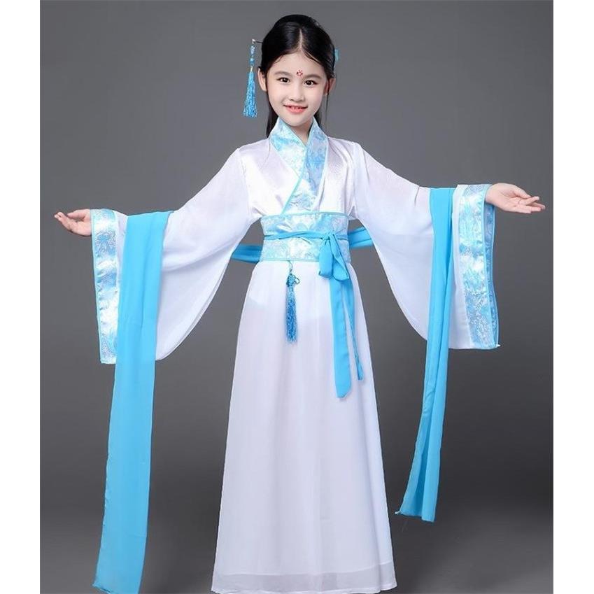 古装汉服女童唐宫夜宴中国风超仙飘逸女孩金陵十二钗古风演出服装