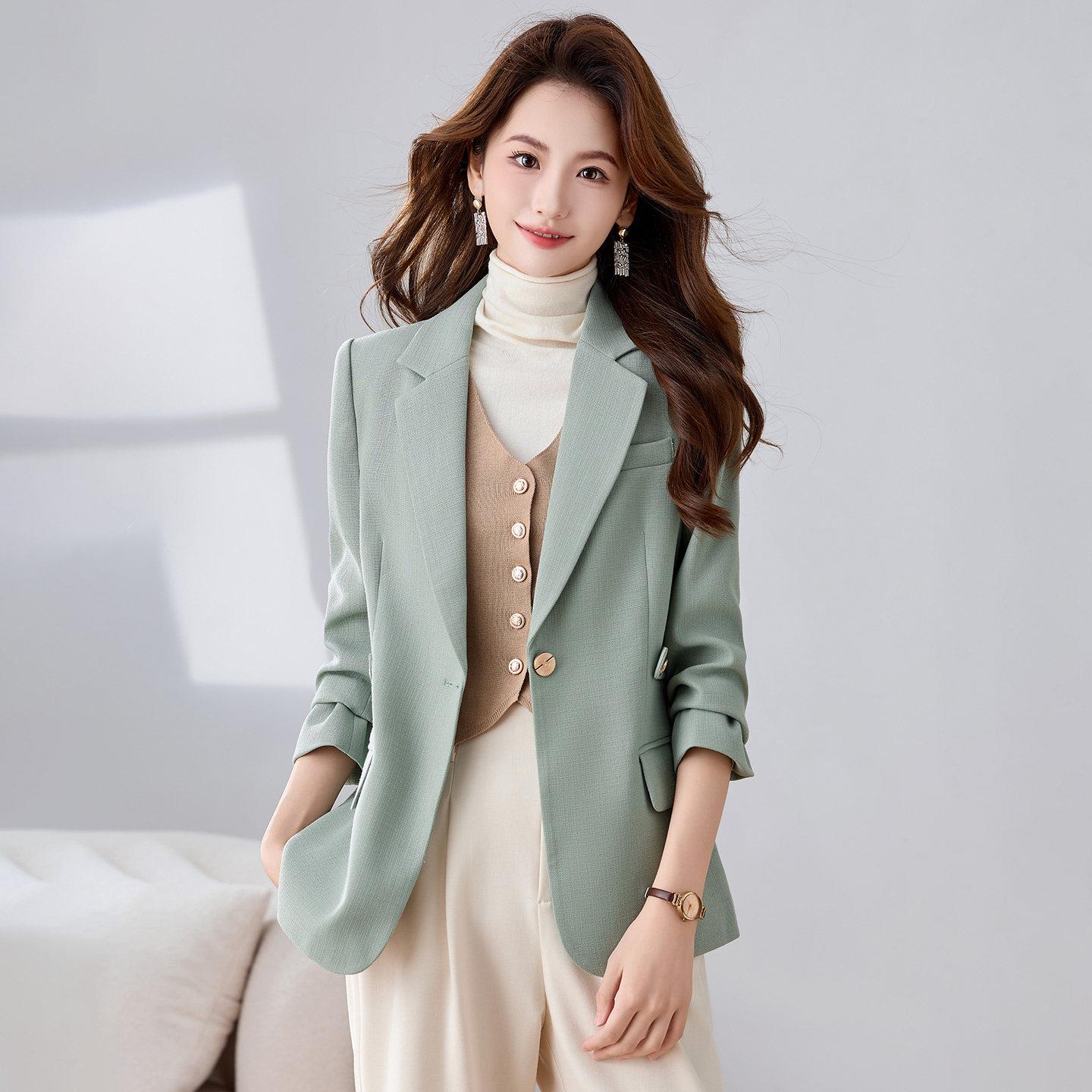 西装外套女2025新款春秋季高级感气质女神范休闲时尚气质西服上衣