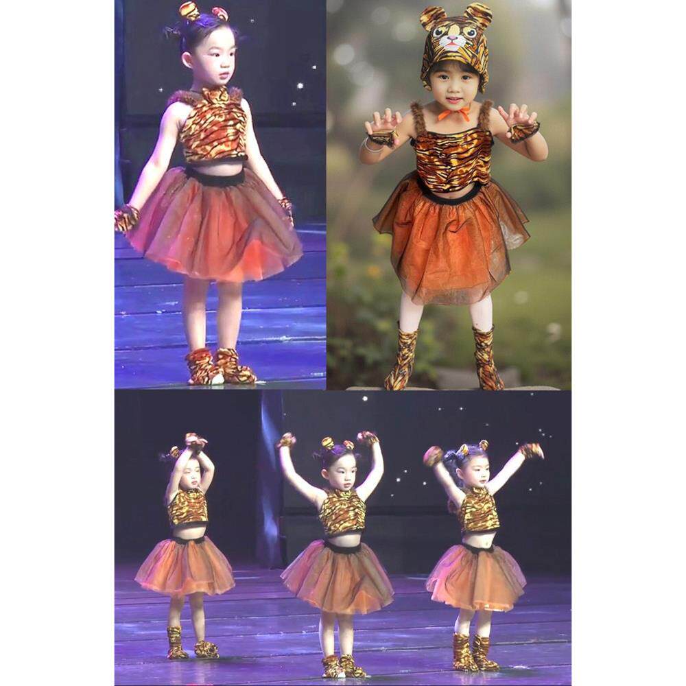 六一幼儿园老虎动物演出服装动物舞蹈服糖果屋里的小老虎表演服装