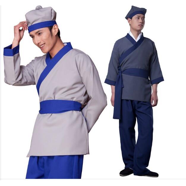 古装汉服小二平民路人村民百姓古代伙夫船夫伙计舞台演出服装年会