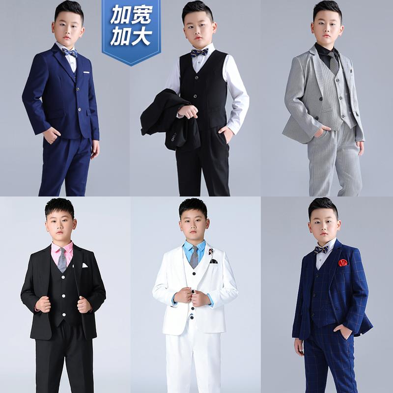 男童礼服胖童西装装儿童加肥大码西服英套伦男孩正装主持人演出服