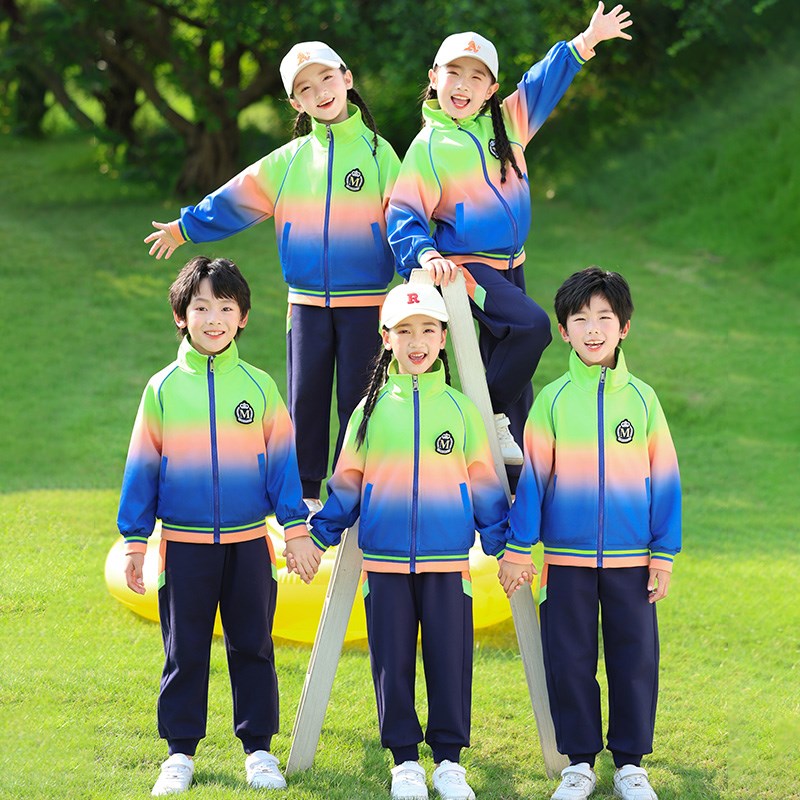 小学生校服春秋款儿童运动会团体操班服棒球服幼儿园园服秋季套装