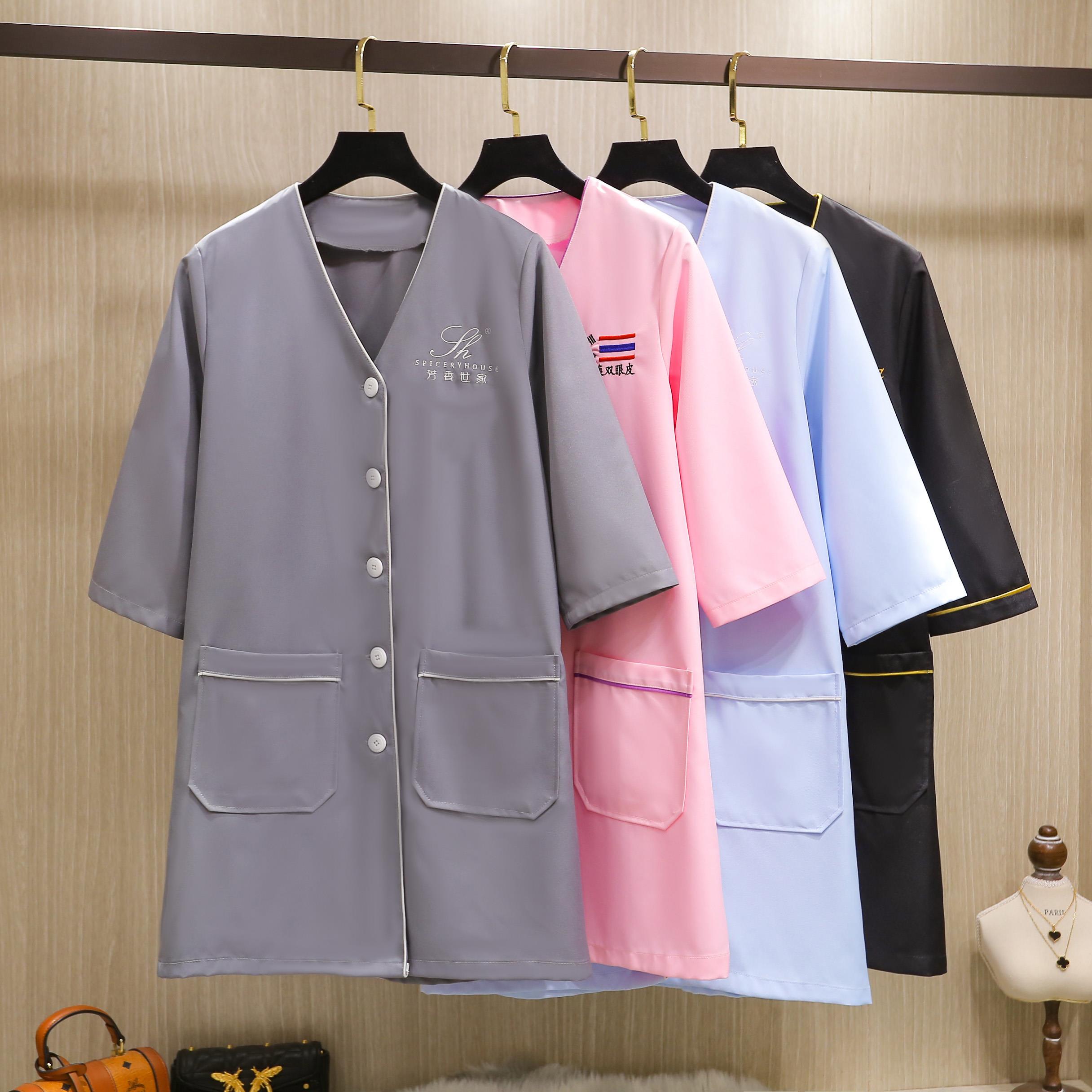 皮肤管理工作服韩国半永久纹身整形手术服装培训学校美容服女子长