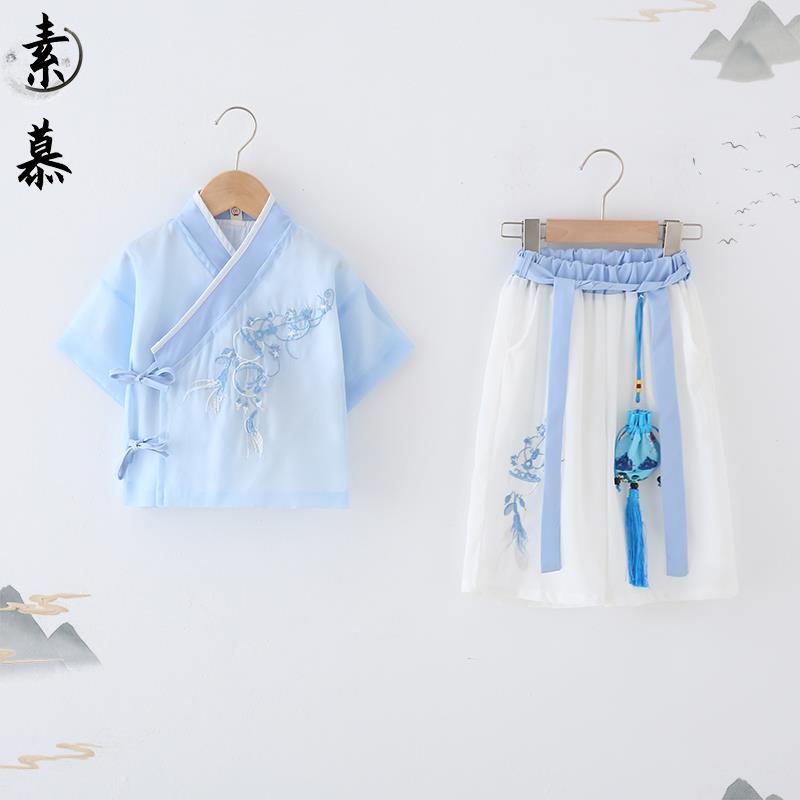 男童汉夏季薄款中服国风儿童国学服古装唐装宝宝周岁礼服高端套装