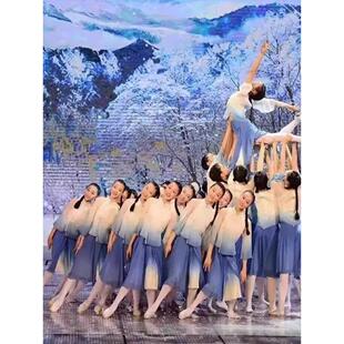 沁园春雪舞蹈服五四青年学生装 民国风表演服追忆1911毕业演出服女