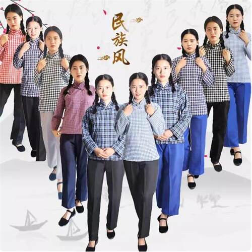 民国演出服装村姑贫民王二小服农民陕北舞台话剧游击队影视道具服