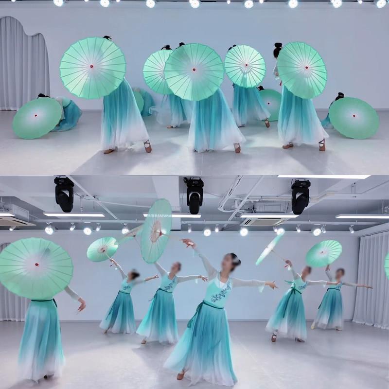 立春舞蹈服装手拿伞舞道具女汉唐中国风古典舞大摆裙纱衣表演出服