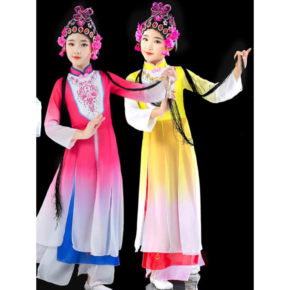 儿童俏花旦演出服梨园小花旦戏服心有翎兮粉墨小花旦京剧戏曲服装