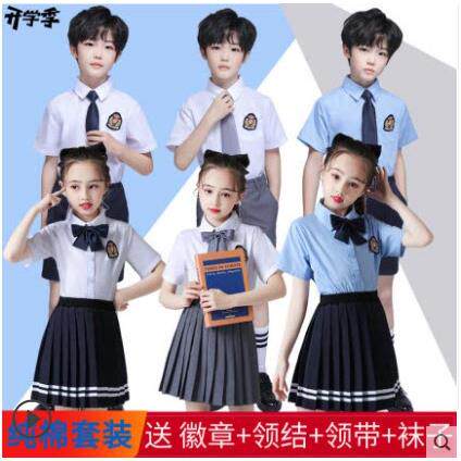 中小学生大合唱表演服装英伦风校服诗歌朗诵演出服儿童幼儿园园服