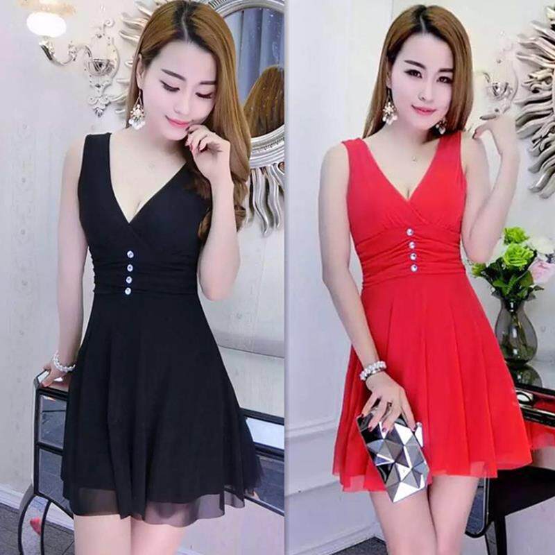 2023新款夜店夜场工作制服公主服装桑拿技师工服深性感连衣裙