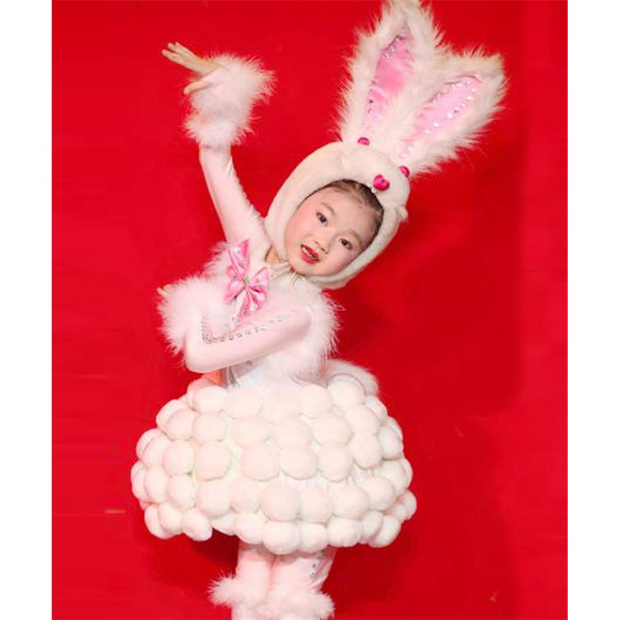 小兔子儿童演出服新款儿童动物服幼儿舞蹈服纱裙兔子表演服装包邮