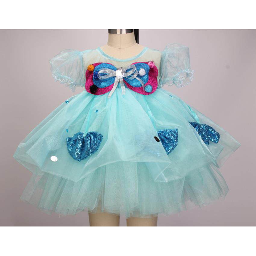 元旦儿童舞蹈蓬蓬连衣纱裙演出服幼儿园可爱粉裙女童合唱服表演服