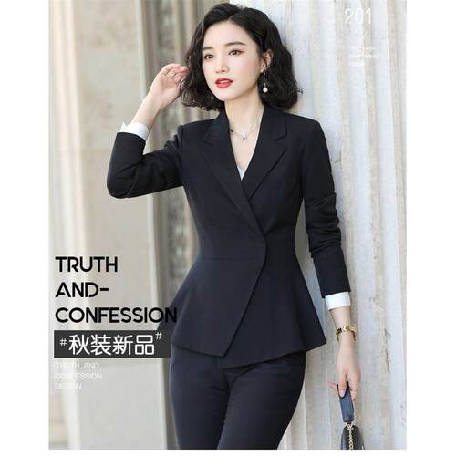 西装职业套装女2025春秋新款时尚气质西服酒店上班正装面试工作服