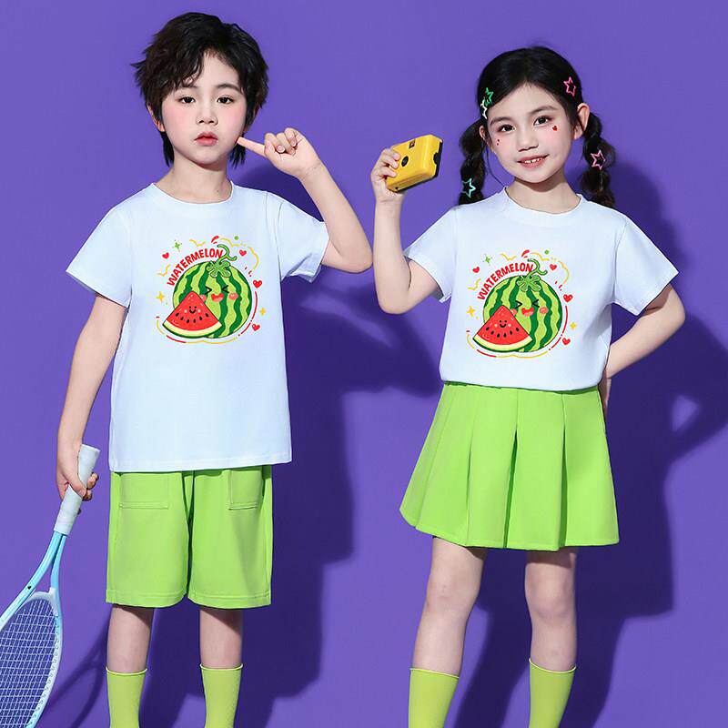 六一儿童大西瓜演出服幼儿水果王国吃西瓜舞蹈纱纱裙合唱表演服装