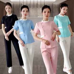 护士服短袖女分体套装口腔科门诊母婴两件套美容院技师护士工作服