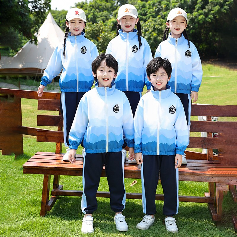 班服小学生校服冲锋衣三件套儿童年级运动会套装幼儿园园服春秋款