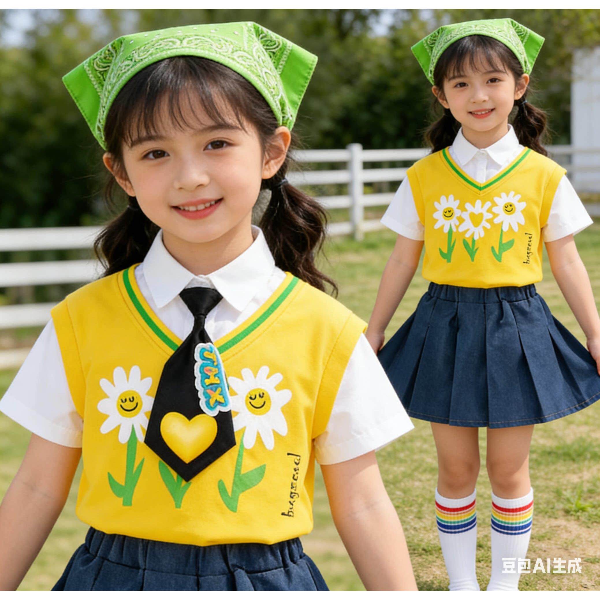 六一儿童演出服小学生啦啦队服运动会服装幼儿园合唱表演毕业服装