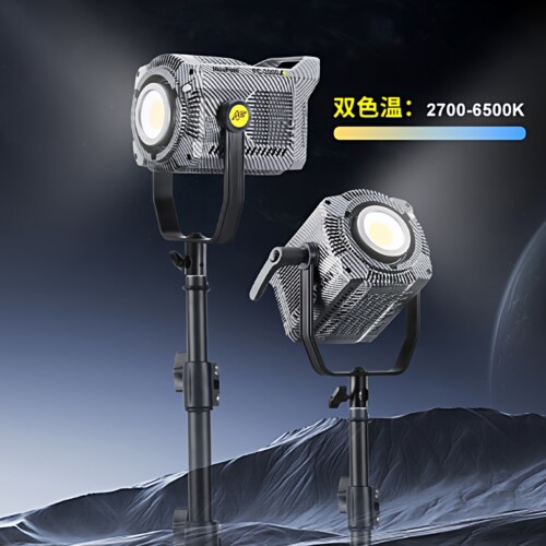 NiceFoto耐思FC-2000A摄影灯深抛灯200W直播补光灯拍摄视频绿幕球形罩柔光灯影视常亮灯led打光灯太阳灯