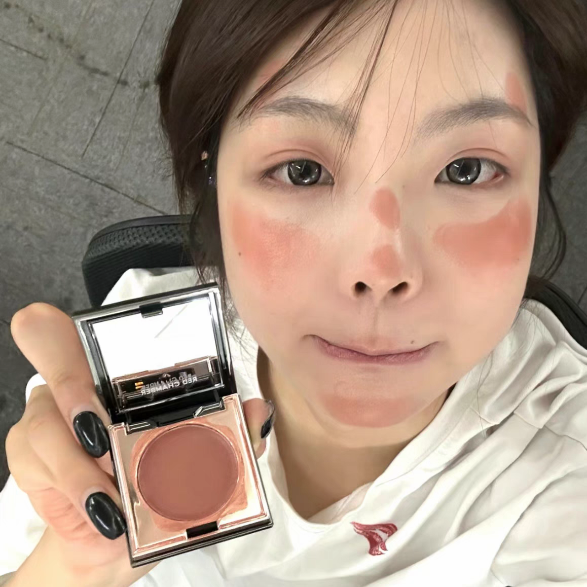 裸门永存~唇颊两用腮红膏正品官方口红眼影修容三合一多用膏春夏