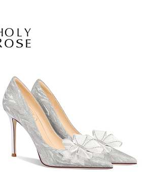 HolyRose【星河入梦】法式成人礼高跟鞋女细跟尖头新娘结婚鞋七夕