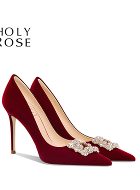 HolyRose【浪漫星空】中式婚鞋婚纱秀禾两穿新娘鞋伴娘婚宴高跟鞋
