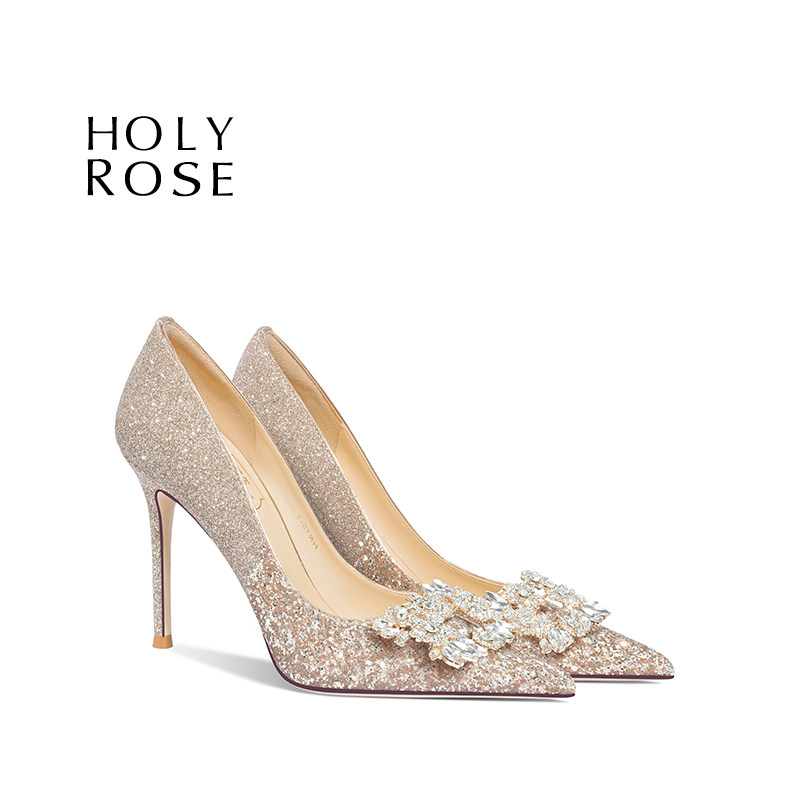 HolyRose【月夜】法式婚鞋女新娘鞋婚宴公主水晶鞋主婚纱伴娘鞋,女鞋,婚鞋,淘宝优惠券,粉丝福利购,淘宝优惠卷